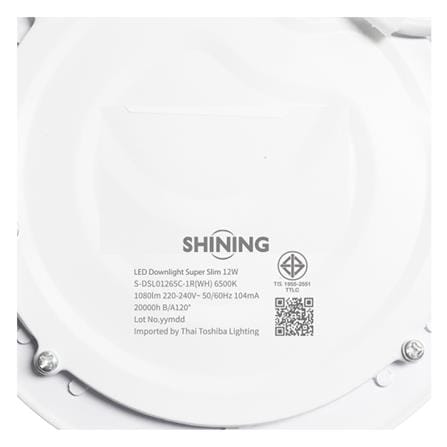ดาวน์ไลท์ LED SHINING SUPER SLIM 6 นิ้ว 12 วัตต์ DAYLIGHT สีขาว_7