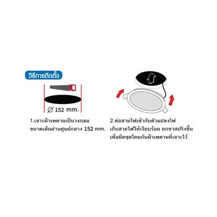 ดาวน์ไลท์ LED SHINING SUPER SLIM 6 นิ้ว 12 วัตต์ DAYLIGHT สีขาว_5
