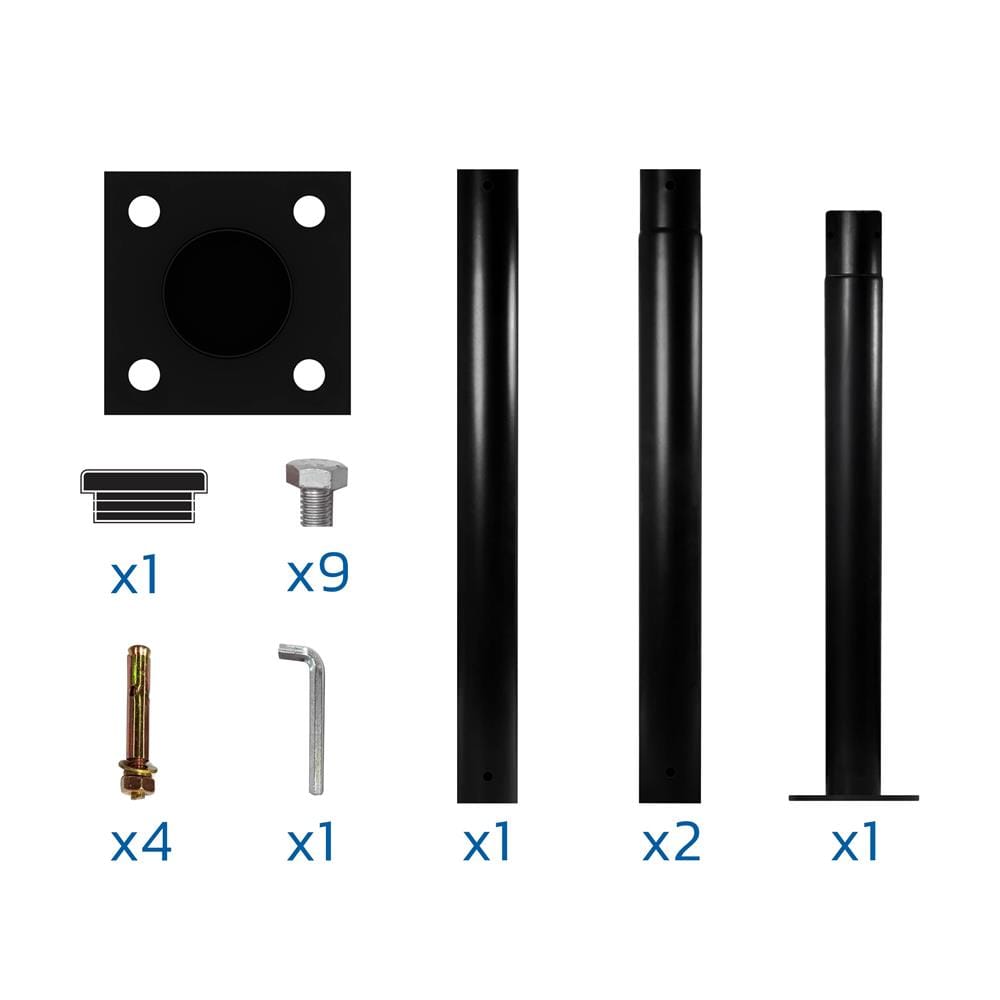 เสาไฟ SOLAR LAMPTAN POLE FOR STREETLIGHT 4 เมตร สีดำ