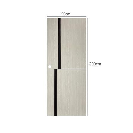ประตูไม้ปิดผิว PVC N999 2238-2T 90x200 ซม. สีเบจ_4