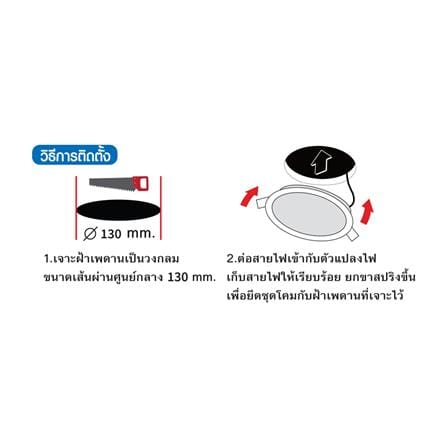 ดาวน์ไลท์ LED SHINING SUPER SLIM 5 นิ้ว 9 วัตต์ DAYLIGHT สีขาว_5