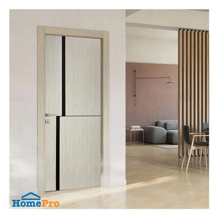 ประตูไม้ปิดผิว PVC N999 2238-2T 80x200 ซม. สีเบจ_3