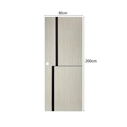 ประตูไม้ปิดผิว PVC N999 2238-2T 80x200 ซม. สีเบจ_4