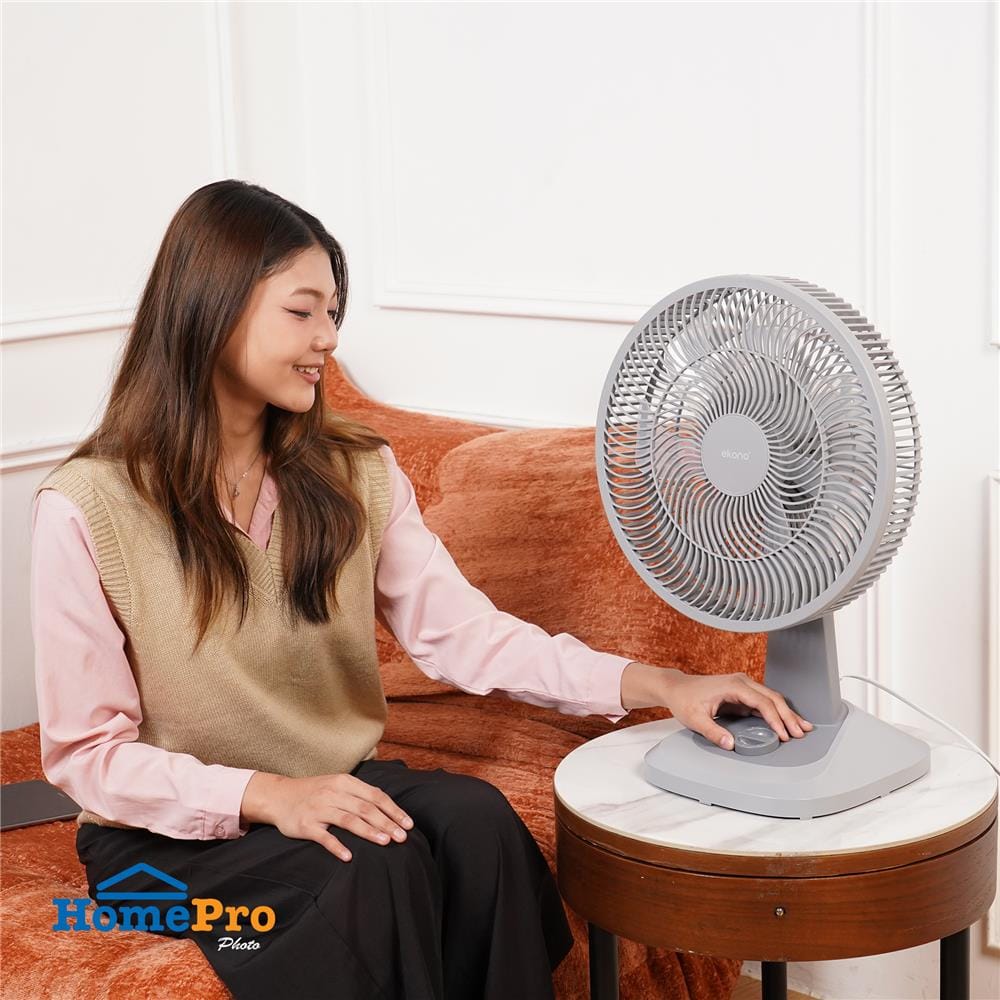 พัดลมตั้งโต๊ะ 12 นิ้ว EKONO RFS-2503 สีเทา