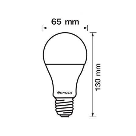 หลอด LED RACER A65 KIMMIE 15 วัตต์ WARM WHITE E27 (แพ็ก 2 ชิ้น)_3