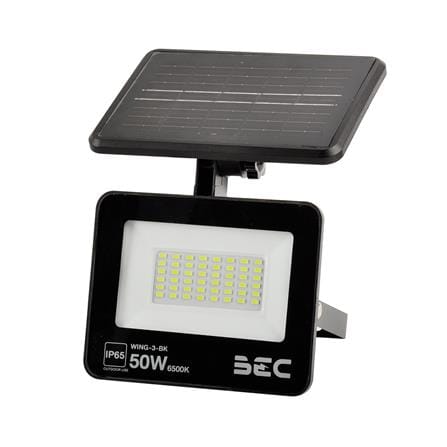ไฟผนังภายนอก SOLAR BEC WING-3 50 วัตต์ DAYLIGHT สีดำ