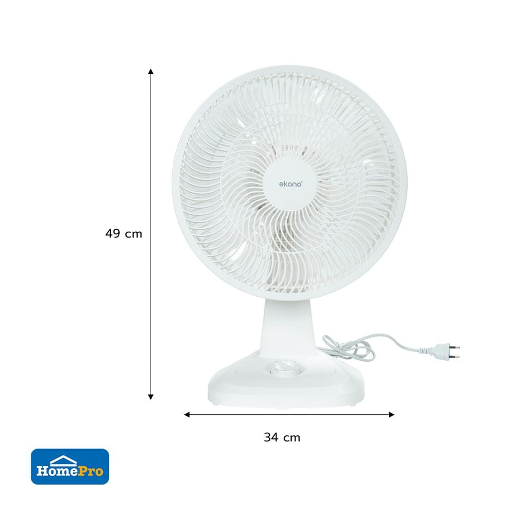 พัดลมตั้งโต๊ะ 12 นิ้ว EKONO RFS-2503 สีขาว