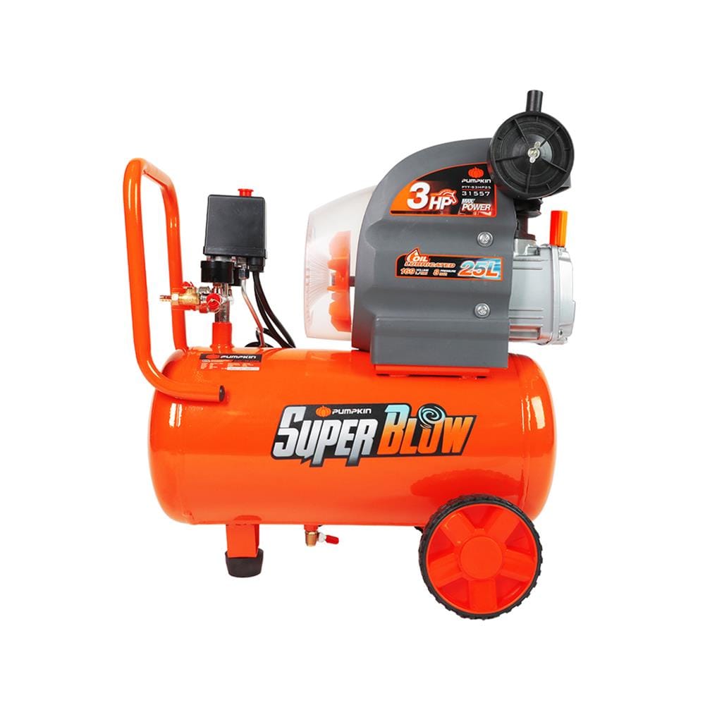 ปั๊มลมโรตารี่ PUMPKIN PTT-S3HP25 3 แรงม้า 25 ลิตร