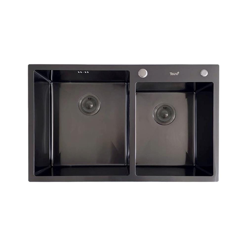 ซิงค์ฝัง 2 หลุม TECNOPLUS TNP 805023 BK สีดำ