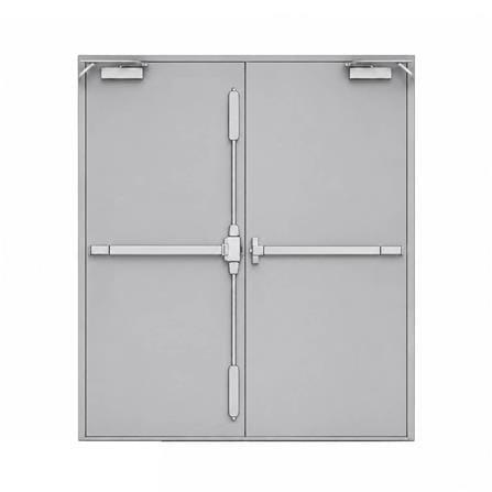 ชุดประตูเหล็กทนไฟ VECO 200x200 ซม. สีเทา_0