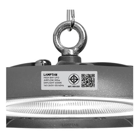 โคมไฮเบย์ LED LAMPTAN AIRFLOW 300 วัตต์ DAYLIGHT สีเทา_9