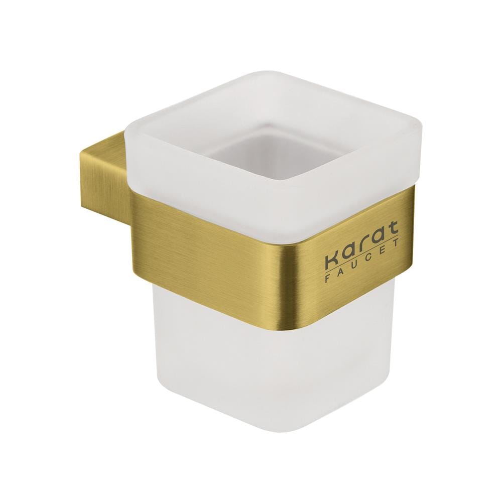 ที่วางแก้วน้ำ KARAT FAUCET KB-02-411-41 สีขาว-ทองด้าน