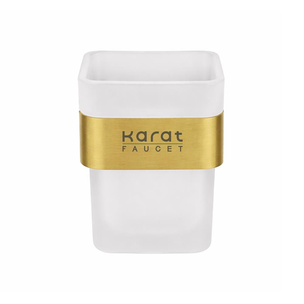 ที่วางแก้วน้ำ KARAT FAUCET KB-02-411-41 สีขาว-ทองด้าน