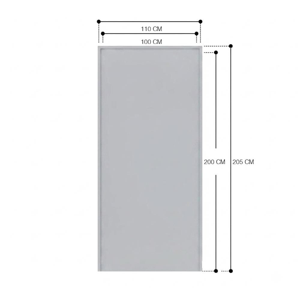 ชุดประตูเหล็ก ไม่เจาะลูกบิด VECO 100x200 ซม. สีเทา