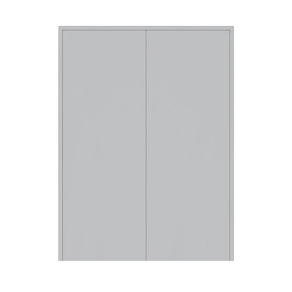 ชุดประตูเหล็ก ไม่เจาะลูกบิด VECO 160x200 ซม. สีเทา