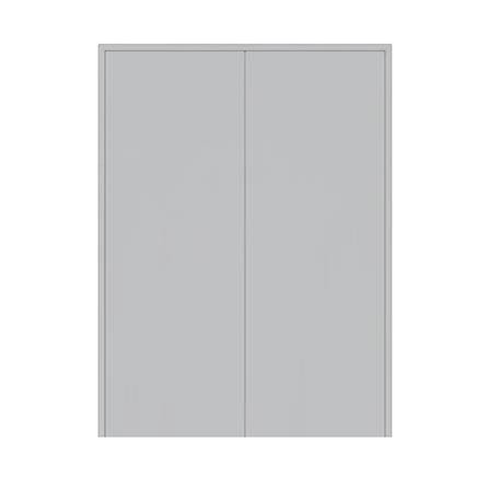 ชุดประตูเหล็ก ไม่เจาะลูกบิด VECO 160x200 ซม. สีเทา_0