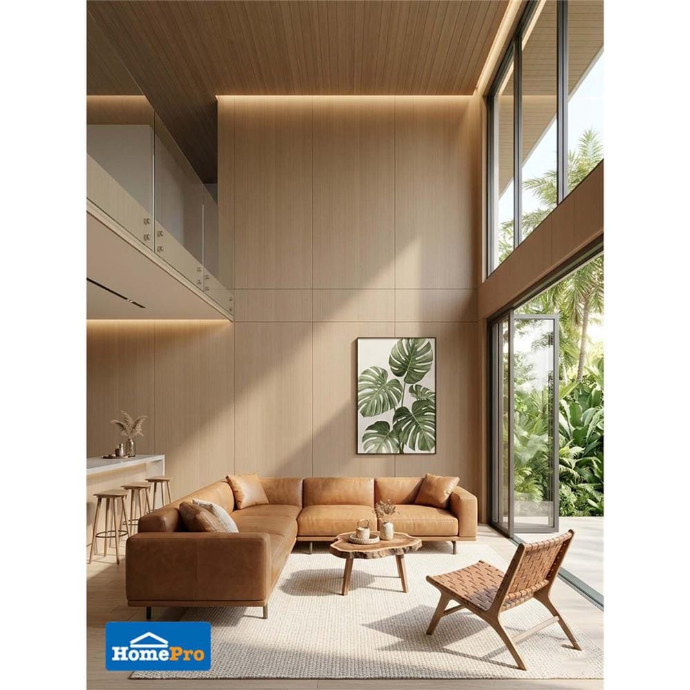 แผ่นตกแต่งผนัง SPC WALL PANEL 122x244 ซม. TARA BROWN COZY