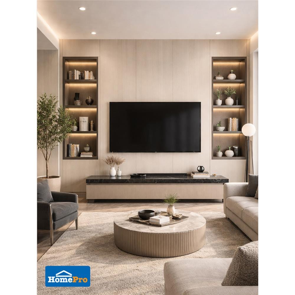 แผ่นตกแต่งผนัง SPC WALL PANEL 122x244 ซม. TARA SOFT SAND