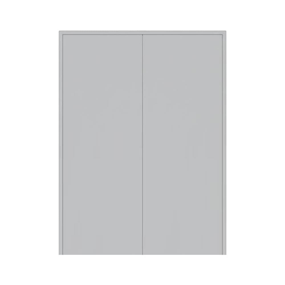 ชุดประตูเหล็ก ไม่เจาะลูกบิด VECO 200x200 ซม. สีเทา