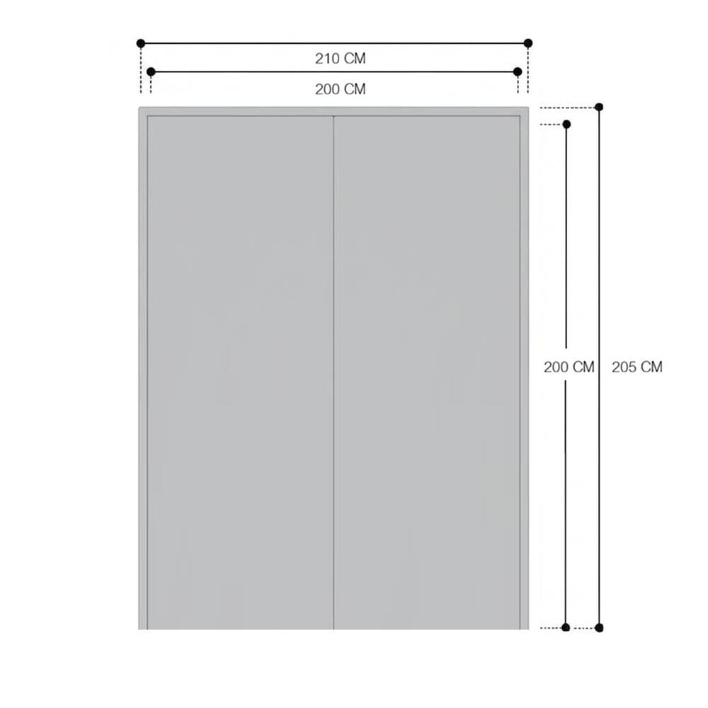 ชุดประตูเหล็ก ไม่เจาะลูกบิด VECO 200x200 ซม. สีเทา