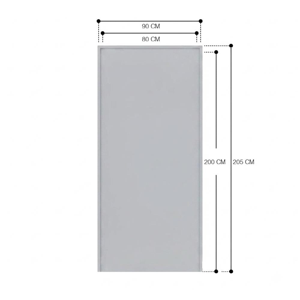 ชุดประตูเหล็ก ไม่เจาะลูกบิด VECO 80x200 ซม. สีเทา