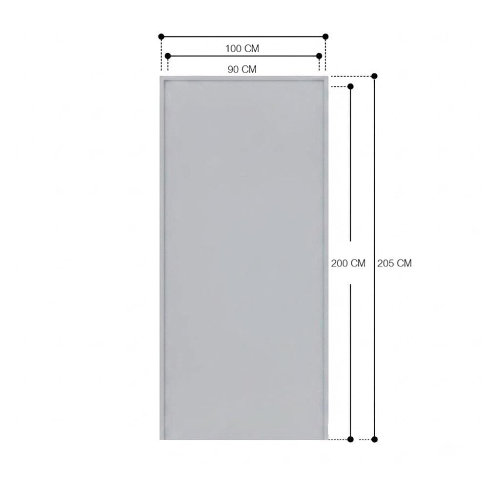 ชุดประตูเหล็ก ไม่เจาะลูกบิด VECO 90x200 ซม. สีเทา