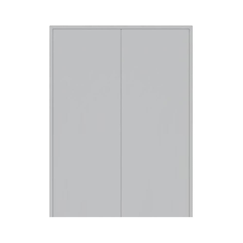 ชุดประตูเหล็ก ไม่เจาะลูกบิด VECO 180x200 ซม. สีเทา