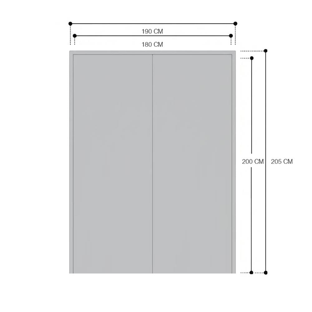 ชุดประตูเหล็ก ไม่เจาะลูกบิด VECO 180x200 ซม. สีเทา