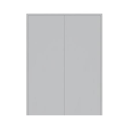 ชุดประตูเหล็ก ไม่เจาะลูกบิด VECO 180x200 ซม. สีเทา_0