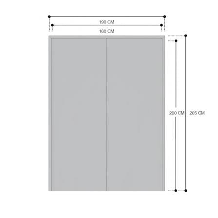 ชุดประตูเหล็ก ไม่เจาะลูกบิด VECO 180x200 ซม. สีเทา_2