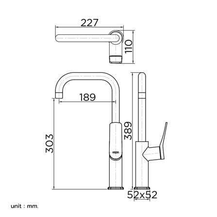 ก๊อกซิงค์ผสมเคาน์เตอร์ KARAT FAUCET KF-02-927-41_2