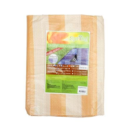 ผ้าใบ SPRING 2x3 ม. สีน้ำตาล/ขาว_0