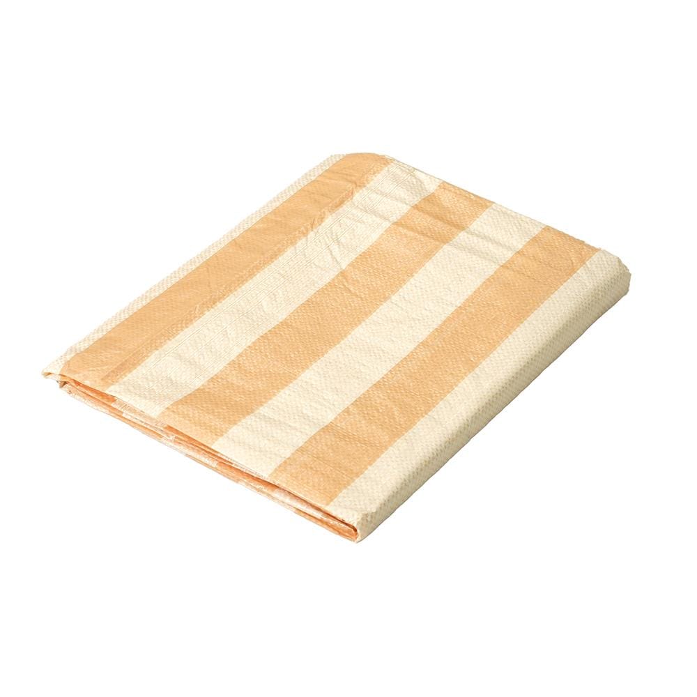 ผ้าใบ SPRING 3x4 ม. สีน้ำตาล/ขาว