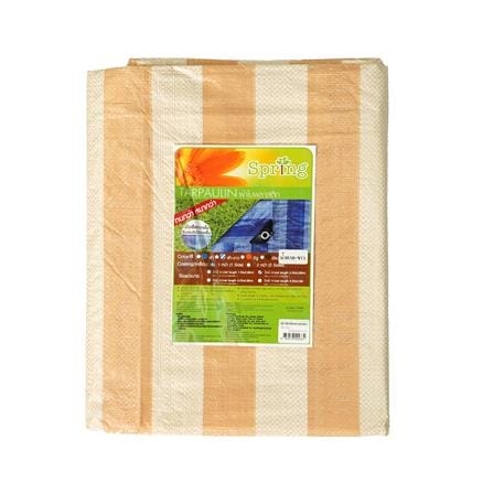 ผ้าใบ SPRING 3x4 ม. สีน้ำตาล/ขาว_0