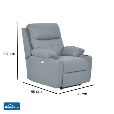 เก้าอี้ปรับนอนไฟฟ้า FURDINI COMPLETE/PET FRIENDLY สีฟ้าอมเทา_10