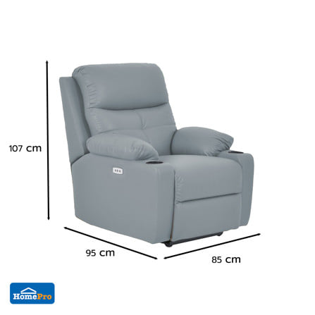 เก้าอี้ปรับนอนไฟฟ้า FURDINI COMPLETE/PET FRIENDLY สีฟ้าอมเทา_10