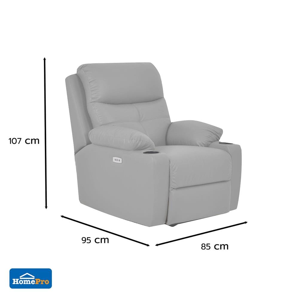 เก้าอี้ปรับนอนไฟฟ้า FURDINI COMPLETE/PET FRIENDLY สีเทา