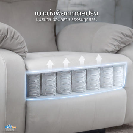 เก้าอี้ปรับนอนไฟฟ้า FURDINI CHARLIE/PET FRIENDLY สีเทา_7