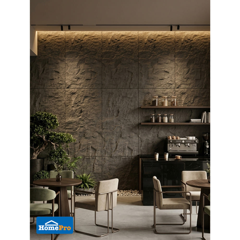 แผ่นตกแต่งผนัง PU 60x120 ซม. TARA STONE GREY
