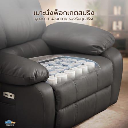 เก้าอี้ปรับนอนไฟฟ้า FURDINI CHARLIE/PET FRIENDLY สีดำ_7