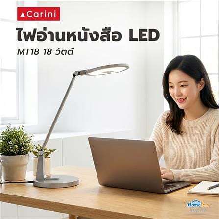 ไฟอ่านหนังสือ LED CARINI MT18 18 วัตต์ สีเทา_6