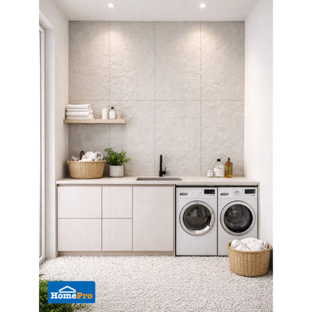แผ่นตกแต่งผนัง PU 60x120 ซม. TARA ROCK VILLA WHITE_2