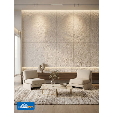 แผ่นตกแต่งผนัง PU 60x120 ซม. TARA ROCK VILLA WHITE_3