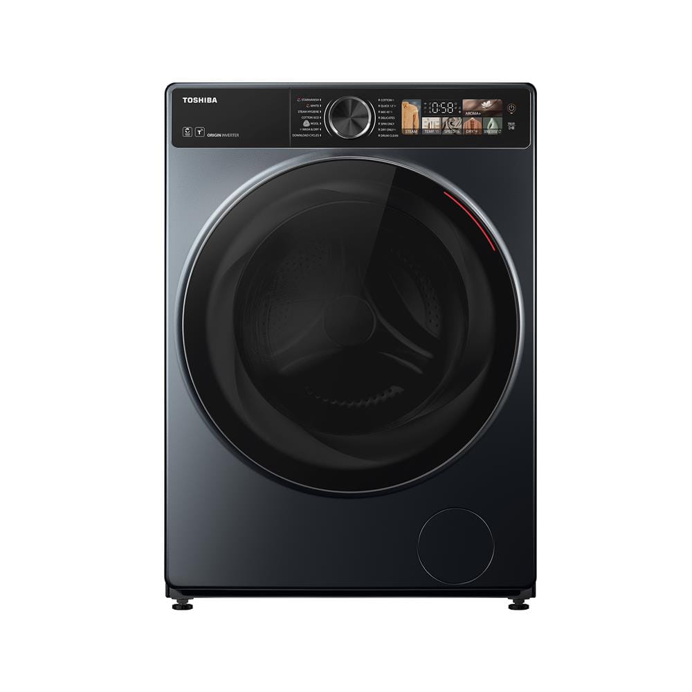 เครื่องซักอบผ้าฝาหน้า TOSHIBA TWD-T25BZP140MWT(MG) 13/8 กก. อินเวอร์เตอร์ สีเทาดำ
