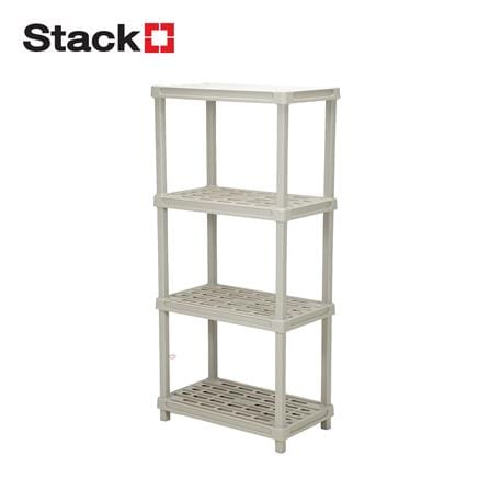 ชั้นพลาสติก 4 ชั้น STACKO 60x35x127 ซม. สีเทาอ่อน_0