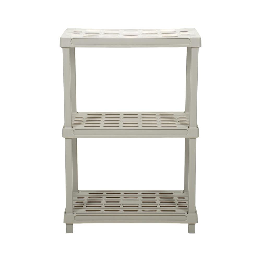 ชั้นพลาสติก 3 ชั้น STACKO 60x35x88 ซม. สีเทาอ่อน