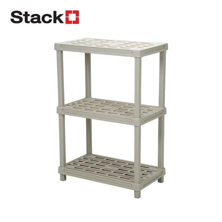 ชั้นพลาสติก 3 ชั้น STACKO 60x35x88 ซม. สีเทาอ่อน_0