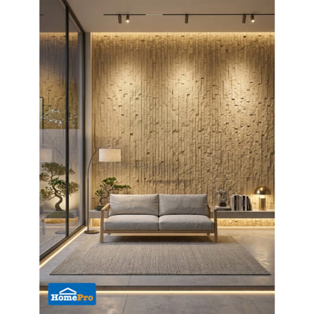 แผ่นตกแต่งผนัง PU 60x120 ซม. TARA BRICK ROCK BROWN_4