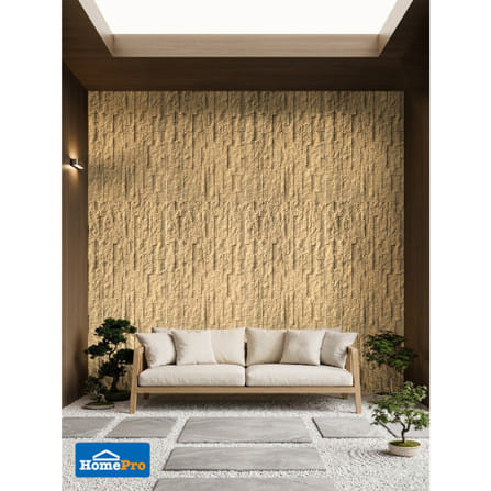 แผ่นตกแต่งผนัง PU 60x120 ซม. TARA BRICK ROCK BROWN_5