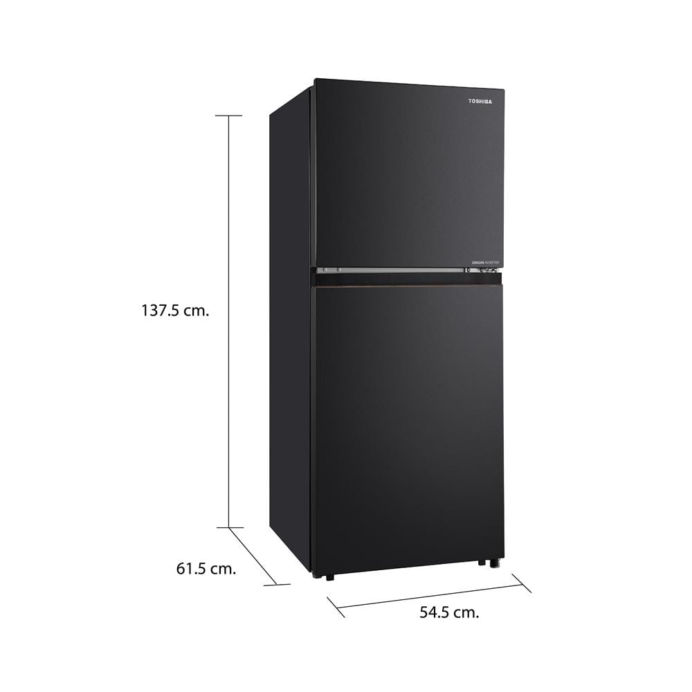 ตู้เย็น 2 ประตู TOSHIBA GR-RT268WE-PMTH(68) 7.3 คิว สีดำด้าน